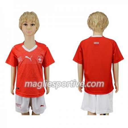 Completo Calcio Svizzera Bambino Divisa Prima Mondiali 2018